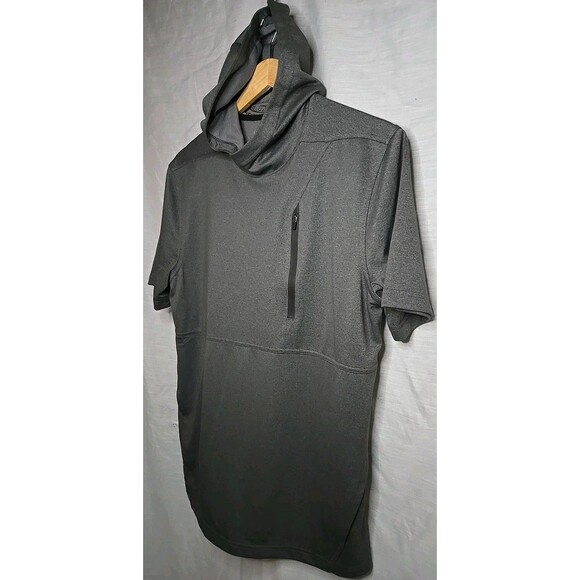 Russell Training Fit Dri-Power 360 Short-Sleeve Hoodie Men’s M Gray Activewear - Picture 3 of 8